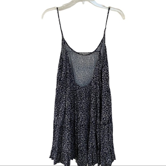 Divided Tiered Sundress Blue Floral Sz 12 - Picture 10 of 12